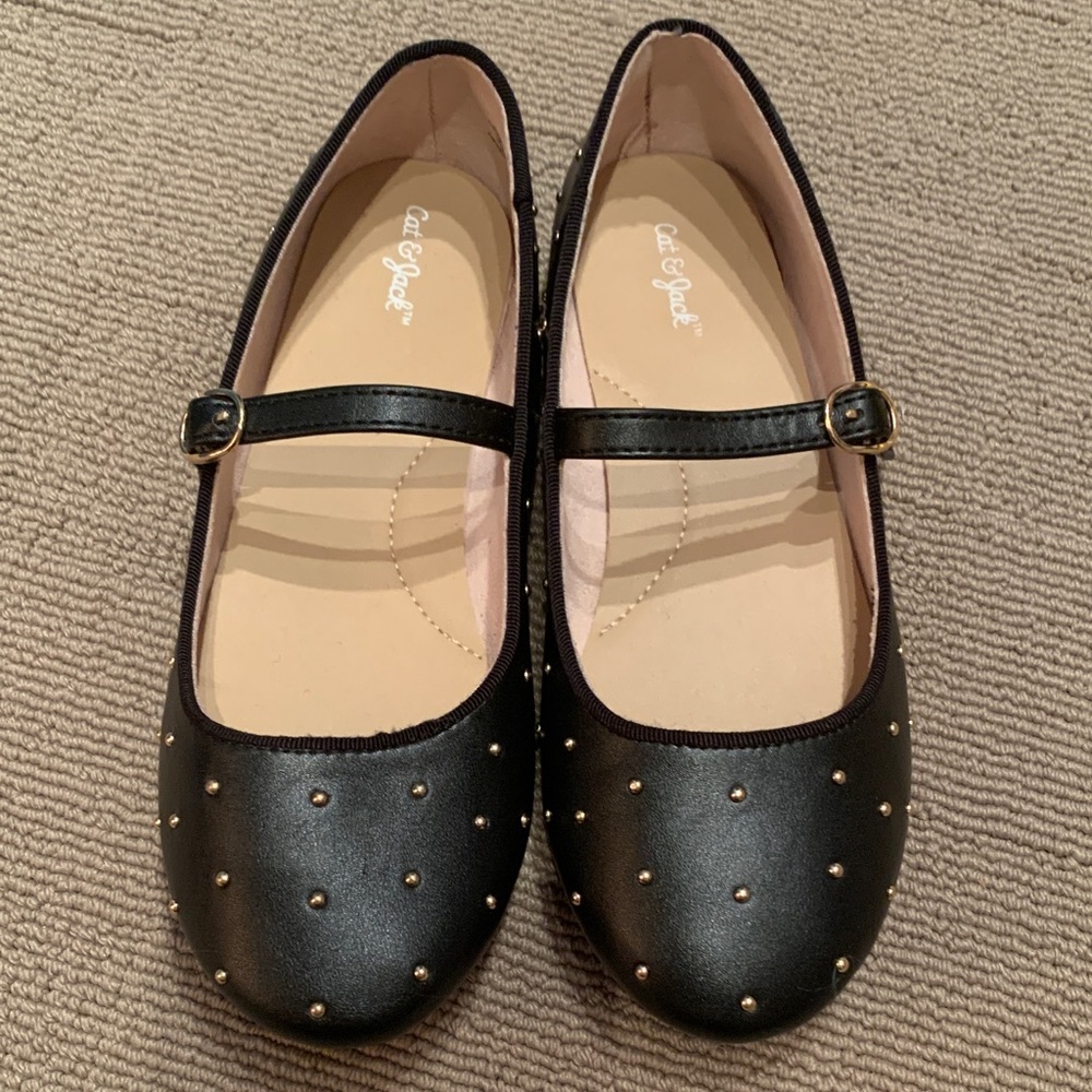 Cat & Jack Black Studded Dress Shoes
